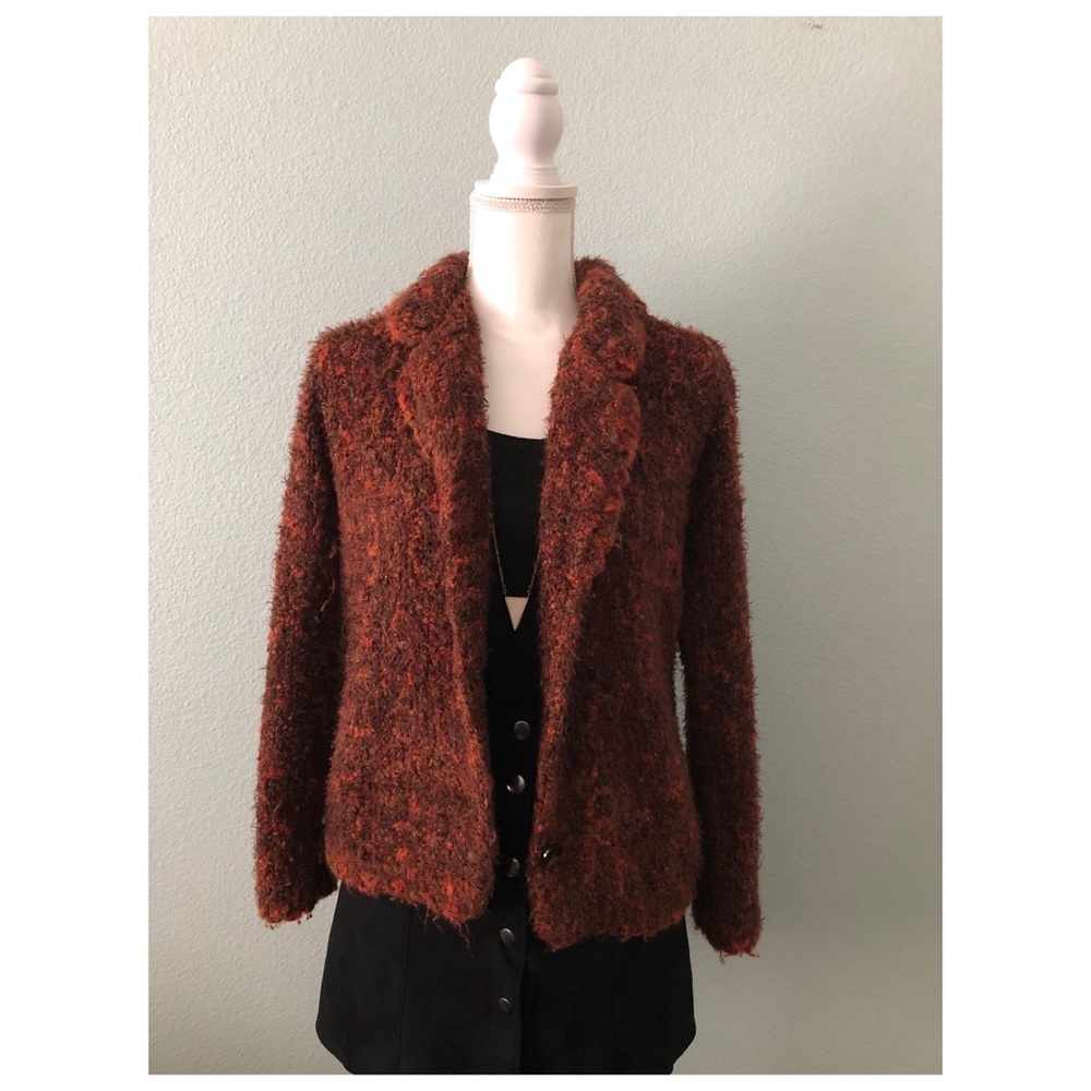 Carole Little Vintage tweed blazer jacket wool